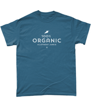 Load image into Gallery viewer, T-Shirt - Allotment Junkie - '100% ORGANIC' - Branded: Unisex Coloured Tee - Gildan Heavy Cotton
