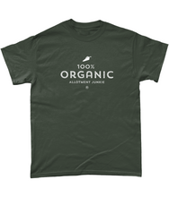 Load image into Gallery viewer, T-Shirt - Allotment Junkie - '100% ORGANIC' - Branded: Unisex Coloured Tee - Gildan Heavy Cotton
