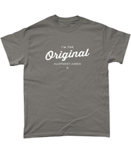 Load image into Gallery viewer, T-Shirt - Allotment Junkie - 'I'm the Original' - Branded: Unisex Coloured Tee - Gildan Heavy Cotton
