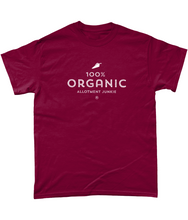 Load image into Gallery viewer, T-Shirt - Allotment Junkie - '100% ORGANIC' - Branded: Unisex Coloured Tee - Gildan Heavy Cotton
